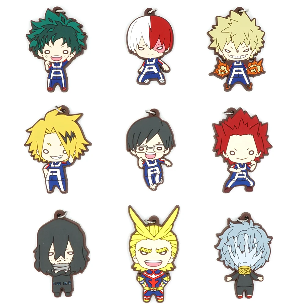 My Hero Academy Аниме Boku no Hero Academy Midoriya Deku All Might Eijiro Denki Aizawa OCHACO URARAKA резиновый брелок