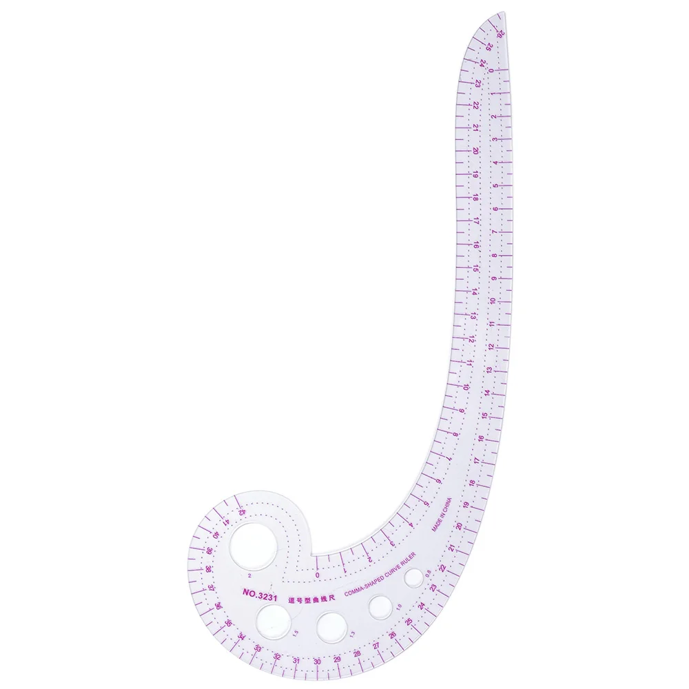 

Transparent Comma Shaped Designers Curve Ruler for Dressmaking Tailor Support Tools and Easy Sewing Pattern Ruler