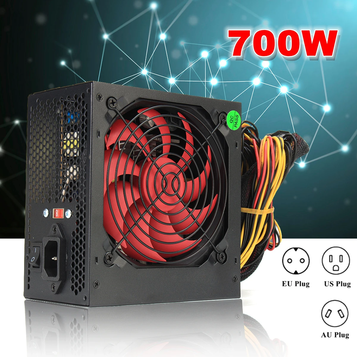 EU AU US Plug MAX 700W PCI SATA ATX 12V font b Gaming b font PC