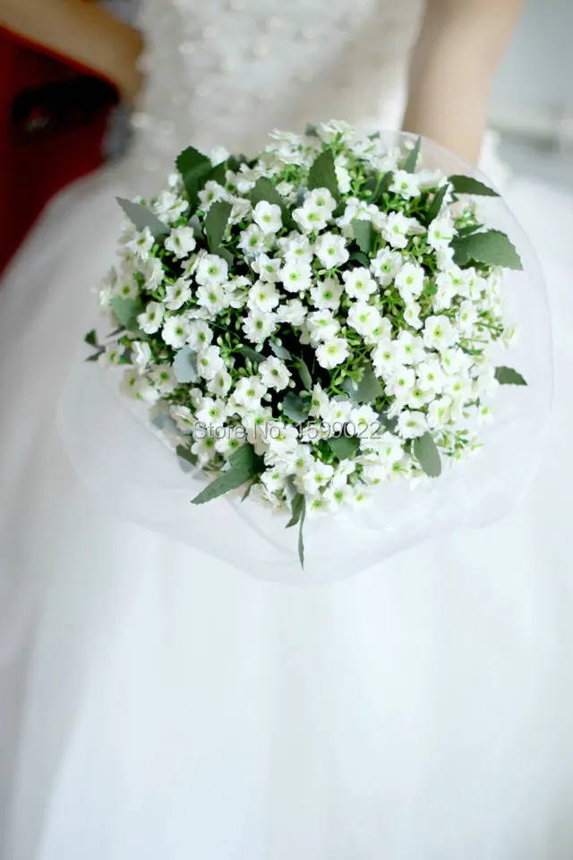 Искусственный букет цветов невесты свадебное платье невесты портбукет с цветами для свадебных украшений белого цвета и цвета слоновой кости Ramos de Novia