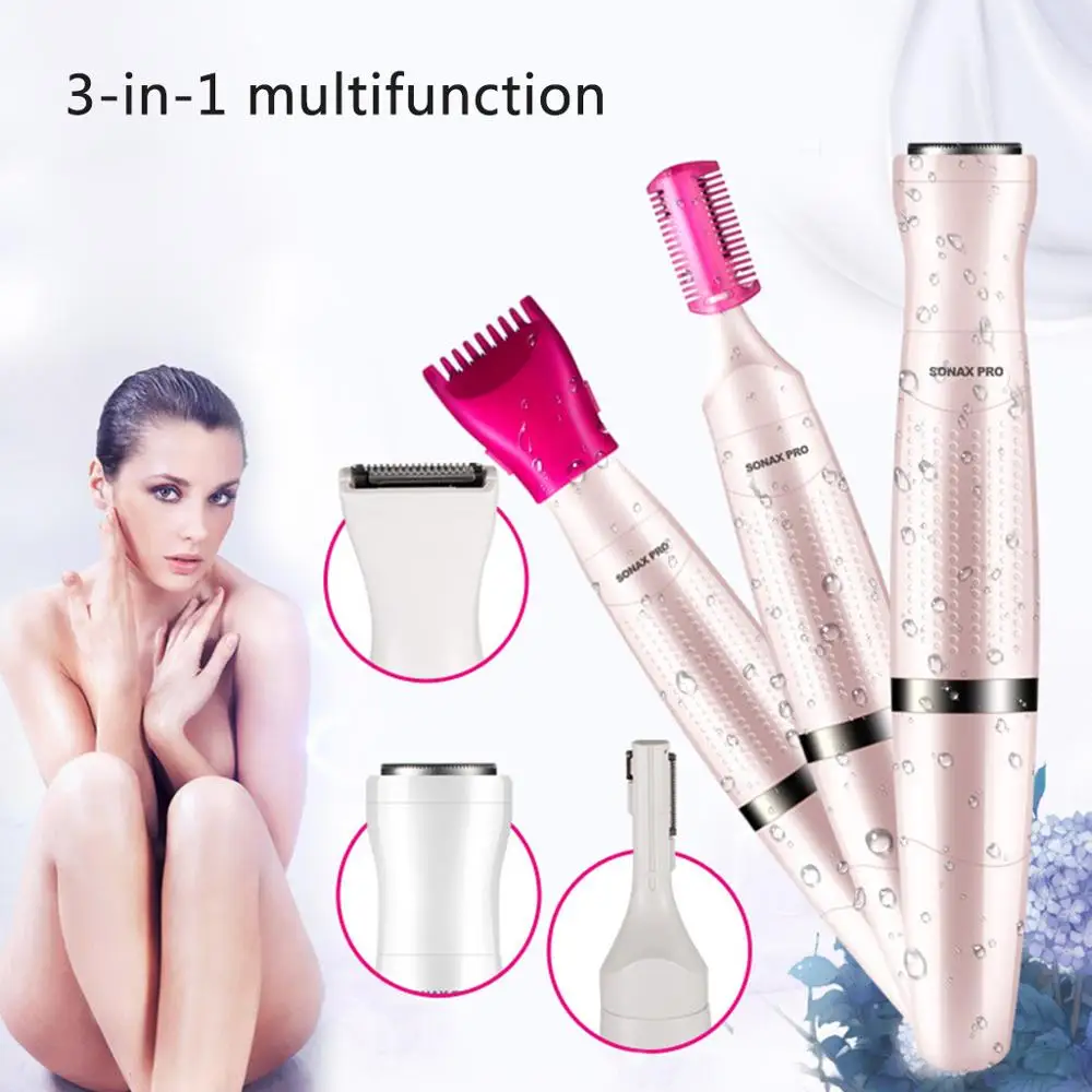 Multifunction 3In1 Waterproof Hair Removal Tool Electric Nose Trimmer Set Hair Trimmer Eyebrow Brush Shaving Machine Electric Ey