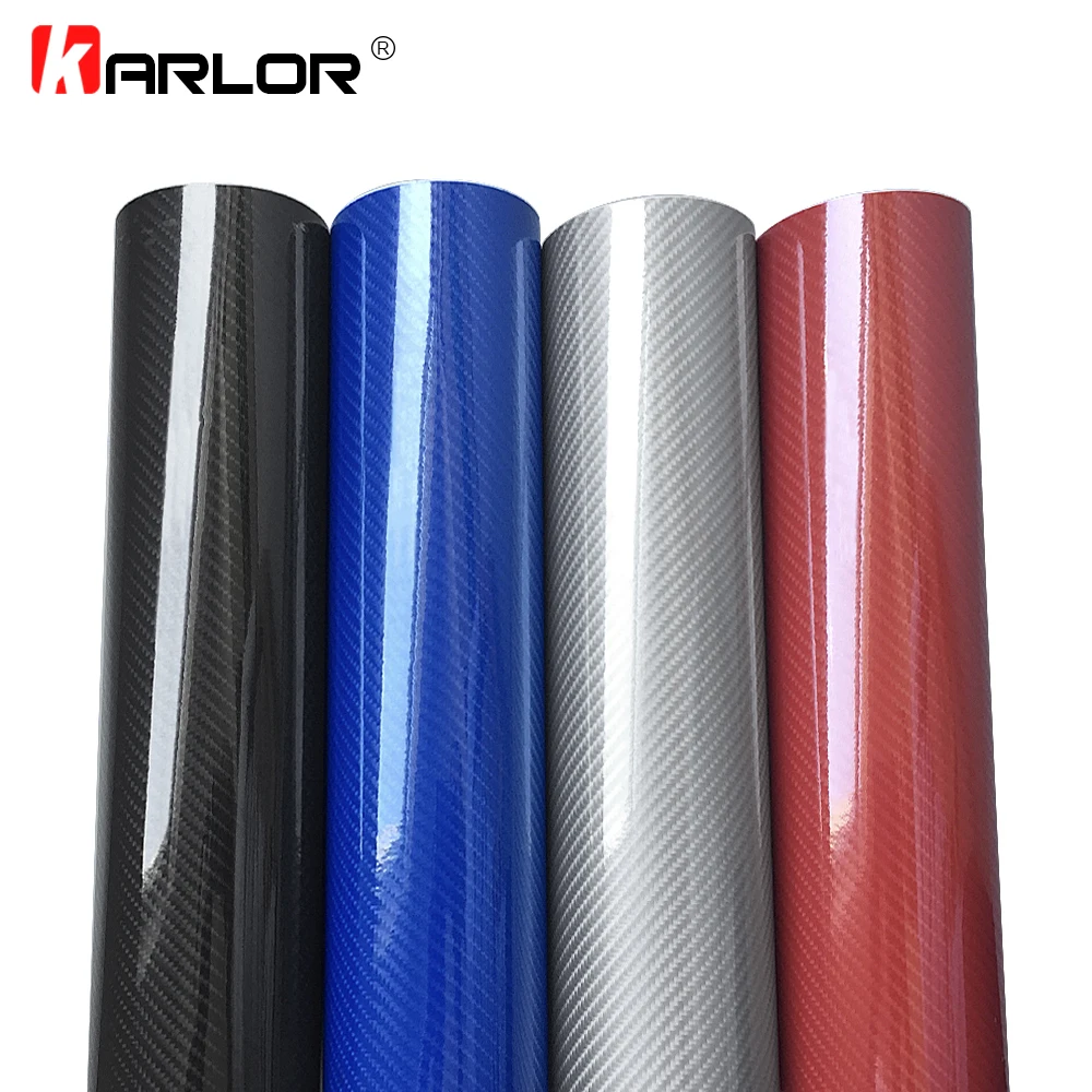Car Styling 50*200cm DIY High Glossy 5D Carbon Fiber Vinyl Wrap Film Motorcyle Automobiles Car Sticker And Decals Accessories