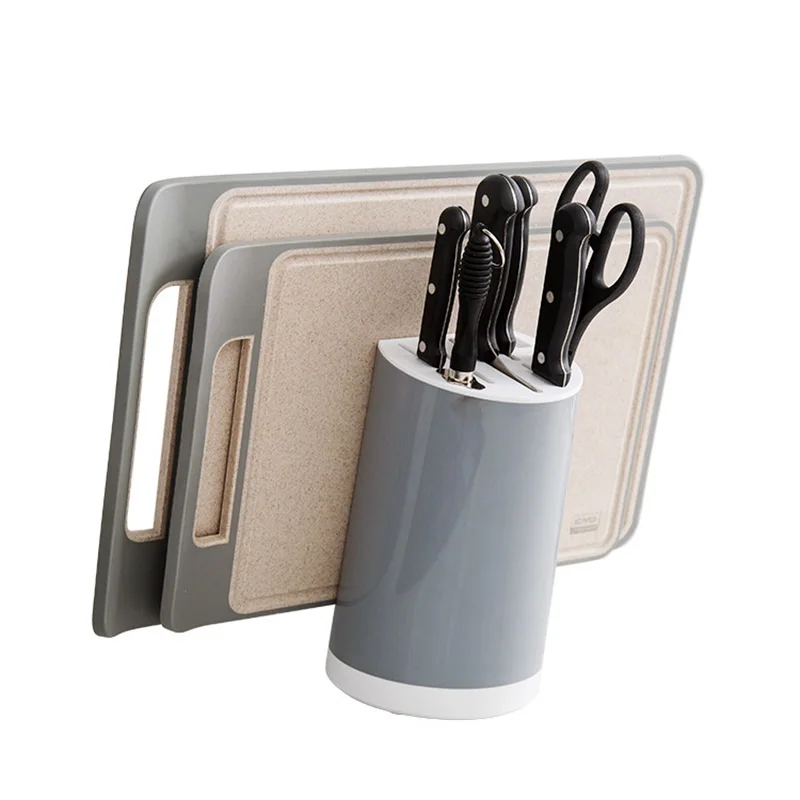 

Multifunctional kitchen organizers chopping board cutter scissors knife storage rack organization tools organization