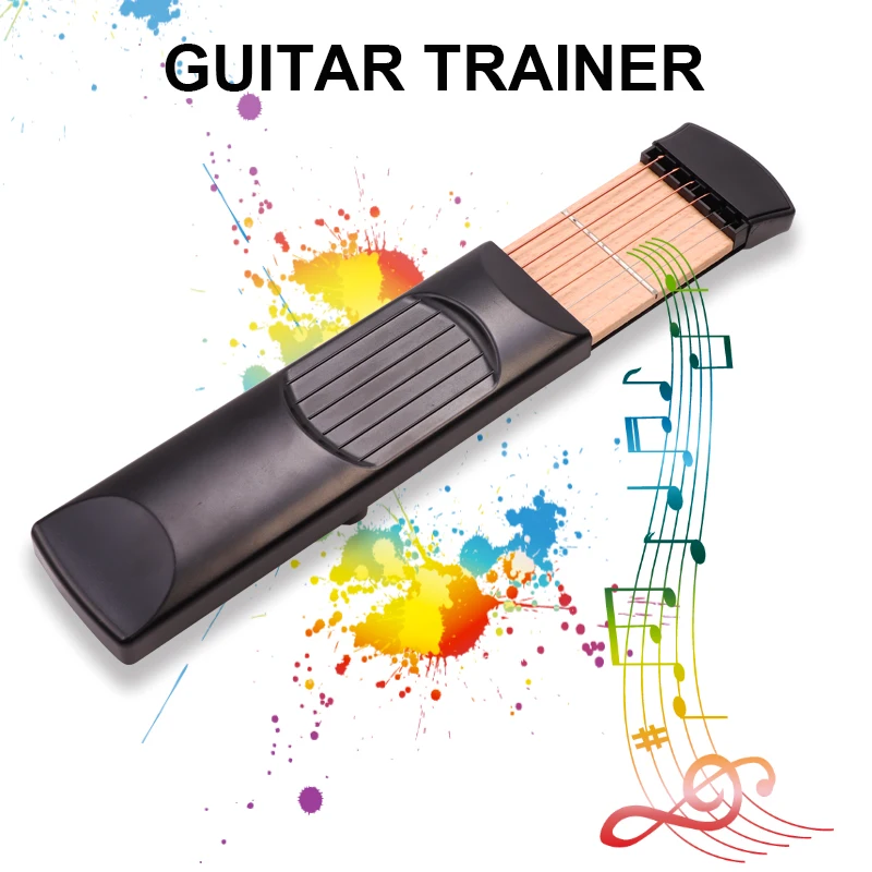 Карманная гитара портативный гитарный тренажер гитарный Пальчиковый аккорд конверсионный тренажер практический инструмент сила пальца