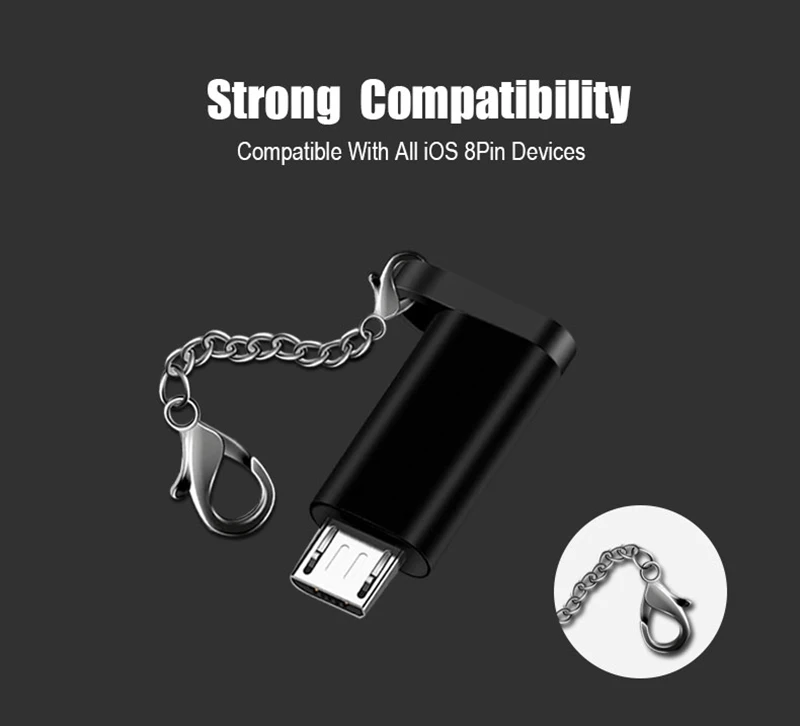 Thbelieve Type C Micro USB Adapter Charge Data Transfer USB C To Micro USB Adatores With Keychain USB-C Female To Micro Adaptor (3)
