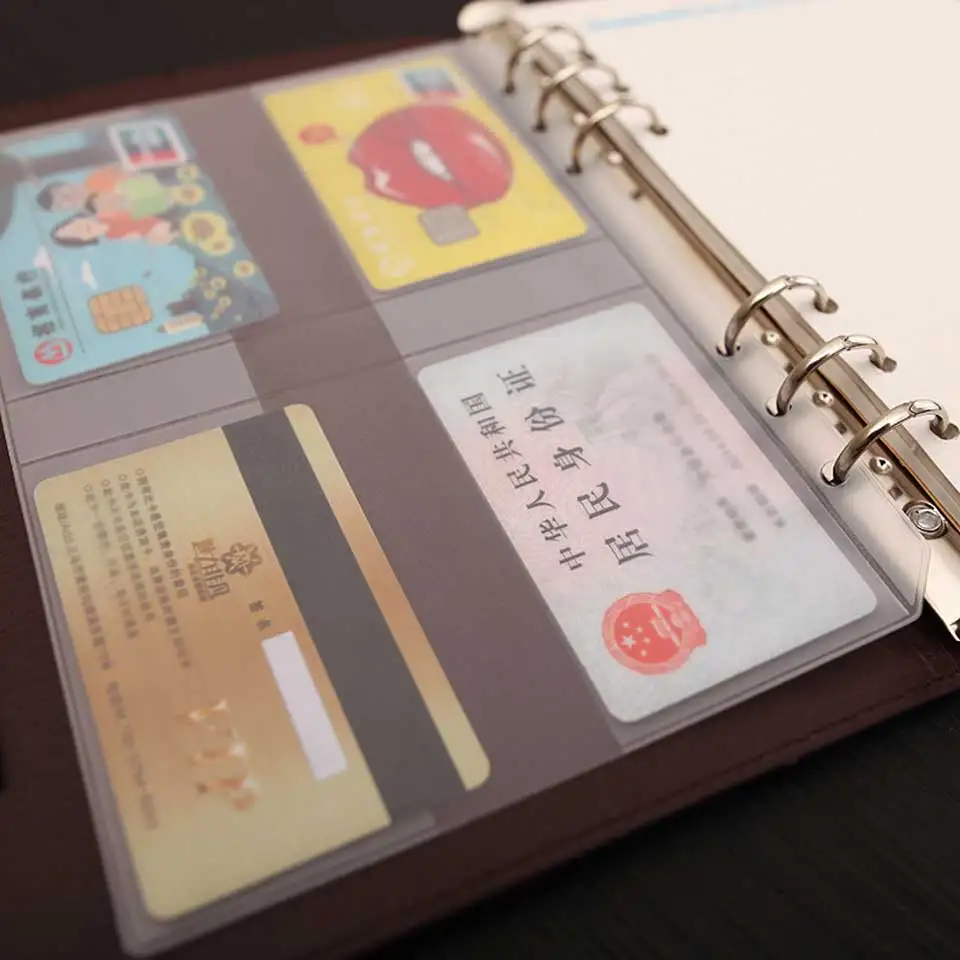 

A5/A6 Agenda Filofax PVC Binder Folder Holder Index Divider Spiral Bag Storage File Card Pack for Notebook Journal Plannner