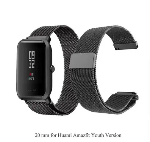 Браслет Mijobs 20 мм для Amazfit для Xiaomi Huami Amazfit GTS Bip BIT Youth Smart Watch ремешок металлический браслет из нержавеющей стали