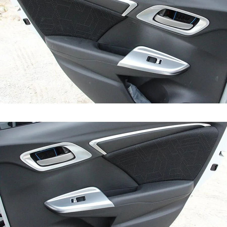 YAQUICKA 4x автомобильный подлокотник переключатель окна лифт кнопка панель Крышка отделка Стайлинг для Honda Fit автомобильные чехлы аксессуары для интерьера