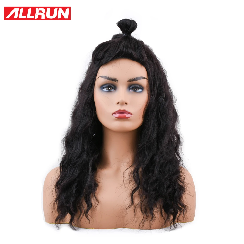 ALLRUN человеческие волосы парики с челкой Малайзия океанская волна бразильские человеческие волосы парики не Реми волосы короткие парики