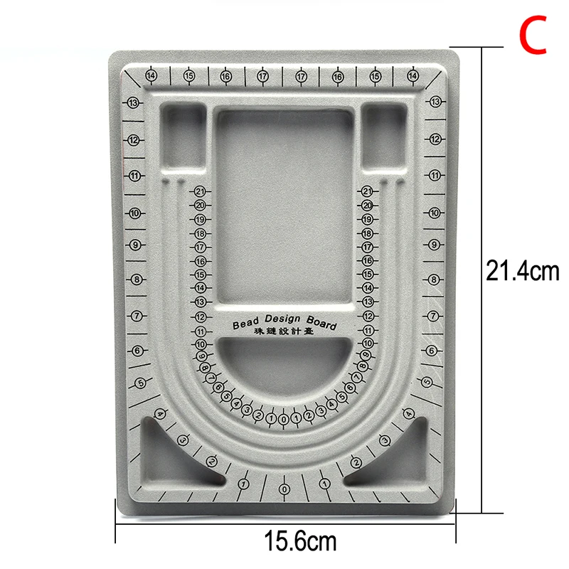 1 шт. флокированные бусины доска браслет Бисероплетение ожерелье ювелирных изделий лоток ремесло DIY инструмент - Цвет: C