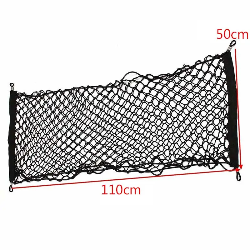 Горячая новинка универсальный автомобильный органайзер для хранения багажника, Сетчатая Сумка с карманами, держатели багажа, хэтчбек 110x50 см BX