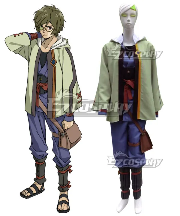 

Kabaneri Of The Iron Fortress Ikoma Green Cosplay Costume E001