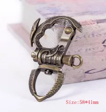 2 chaveiro com fecho para motociclista, chaveiro retrô de bronze personalizado pesado para robô motocicleta