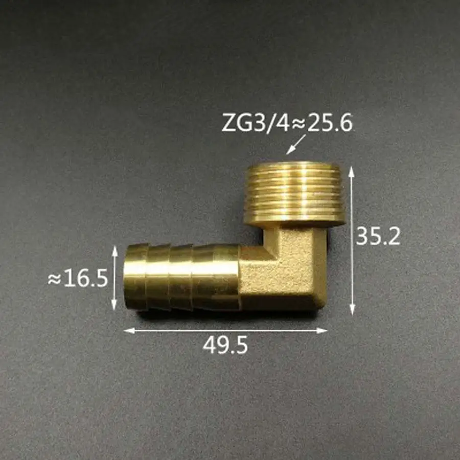 DN20 3/4 &quotBSP Мужской подходит 16 мм ID шланг локоть хомут фитинг латунный