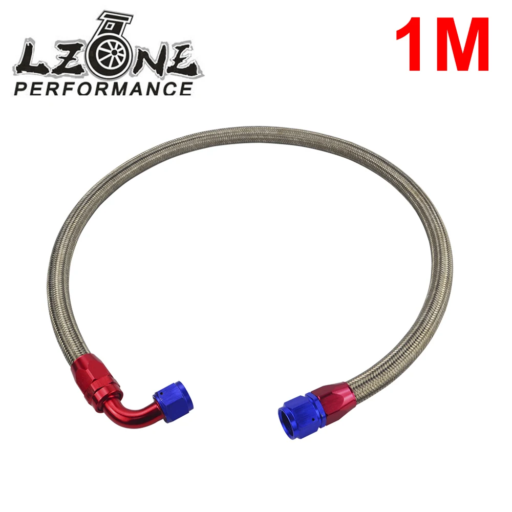 

LZONE - AN10 1METER STAINLESS STEEL BRAIDED Fuel Oil Line + STRAIGHT AN SWIVEL FITTING + 90 DEGREE AN SWIVEL FITTING JR3701S
