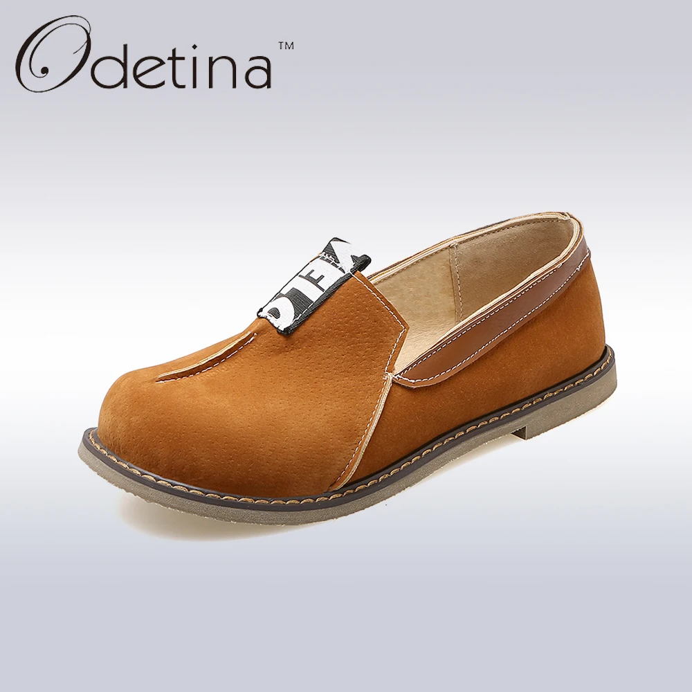 

Odetina 2017 New Spring Women's Boat Shoes Pleated Flats Slip On Comfortable Loafers For Driving Ladies Plus Size Shoes Casual