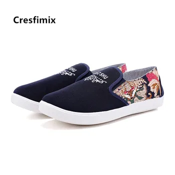 

Cresfimix Male Casual High Quality Spring Slip on Loafers Men Leisure Floral Pattern Flat Shoes Chaussures Masculines C5283