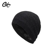 Новое поступление, мужские вязаные шапки, Толстые мужские флисовые шляпы, женские зимние шапки с флисовой подкладкой