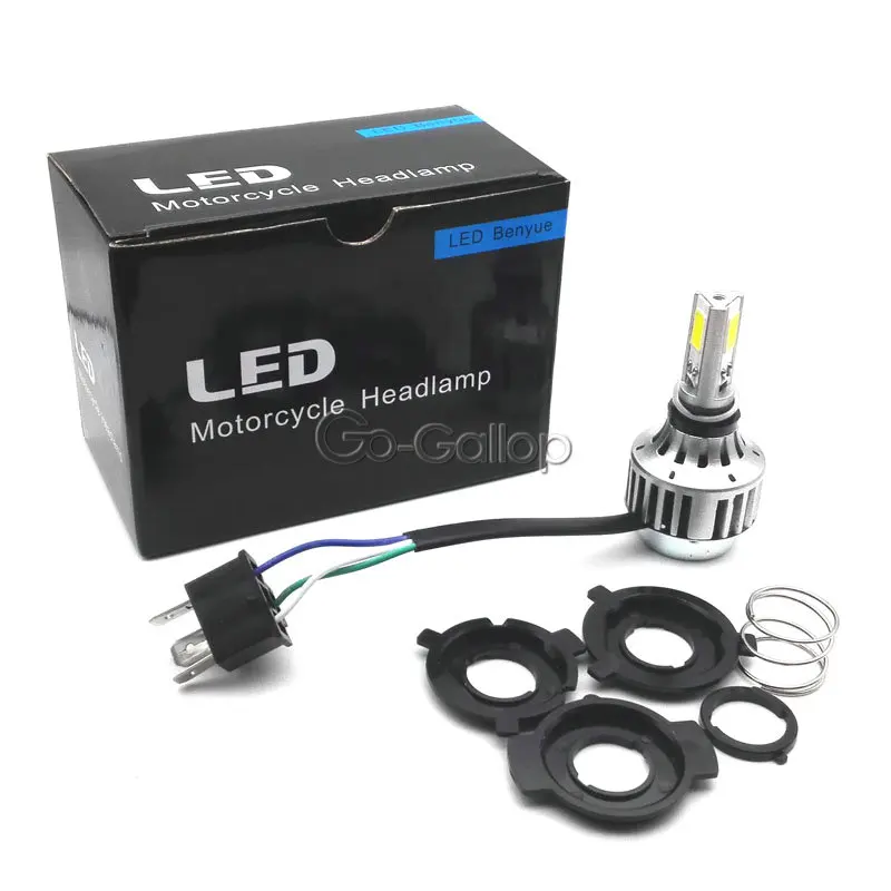 

30W H4 COB LED Headlight Hi/Lo For Harley Dyna XL Sportster 1200 Custom Road King/Honda Shadow Spirit Sabre Ace VLX VT750 VT1100