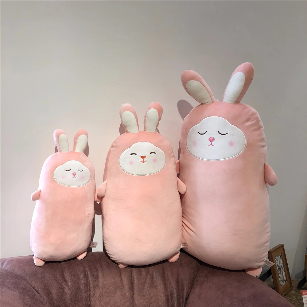 1 м супер мягкий розовый кролик плюшевая подушка Улыбка Банни мягкая подушка для животных объятия подушка для подруги сладкий подарок