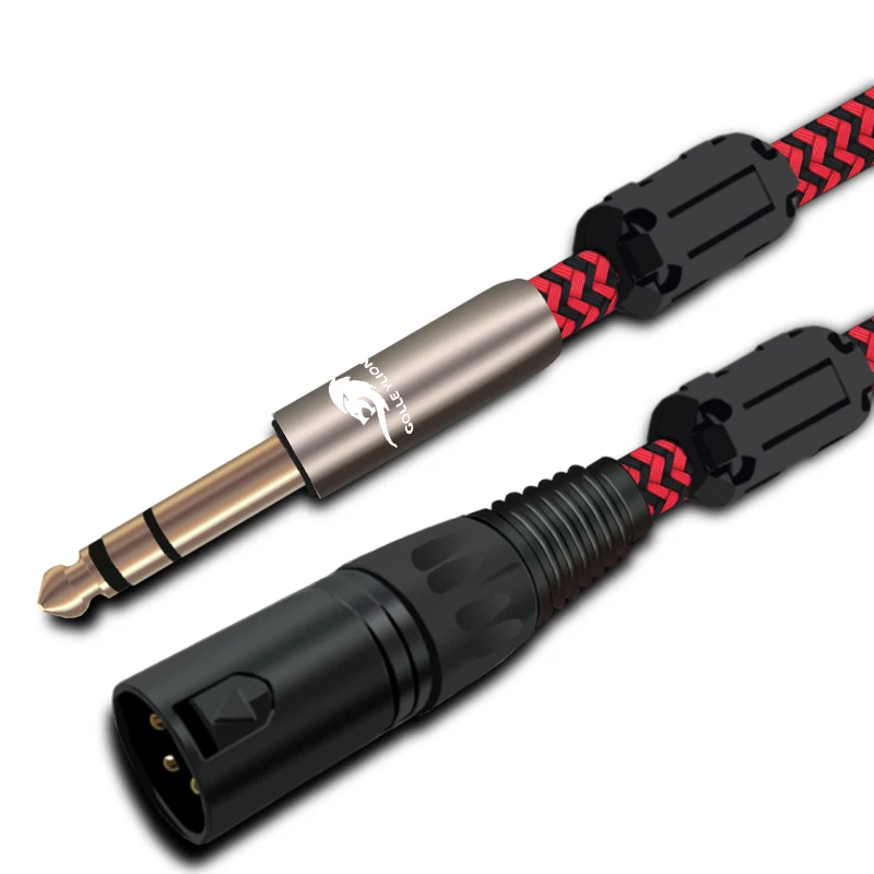 1/4" Jack TRS 6.35mm to XLR 3 Pin Amplifier Microphone Premium Balanced