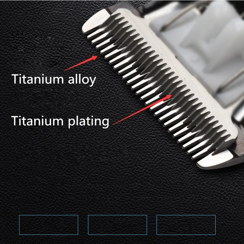 Professional Hair Clipper Rechargeable Trimmer Lithium Battery Titanium Alloy Blade Cutter Adjustable Comb Fine-Tuning 100-240V