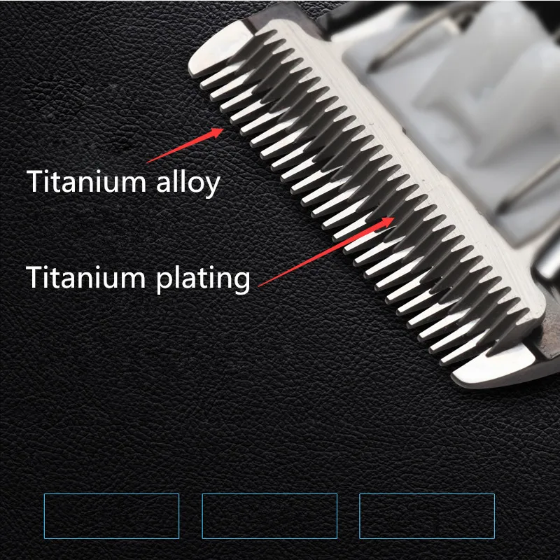 Профессиональная машинка для стрижки волос перезаряжаемый триммер литиевая батарея титановый сплав лезвие резак Регулируемая расческа тонкая Настройка 100-240 В