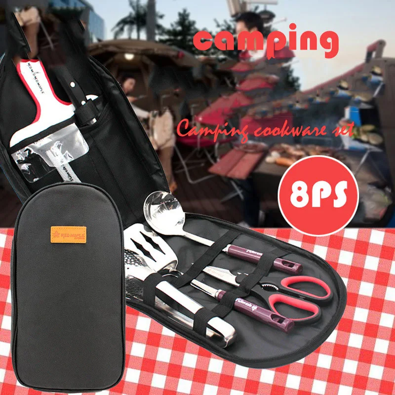 Panelas de acampamento cozinha utensílio organizador viagem