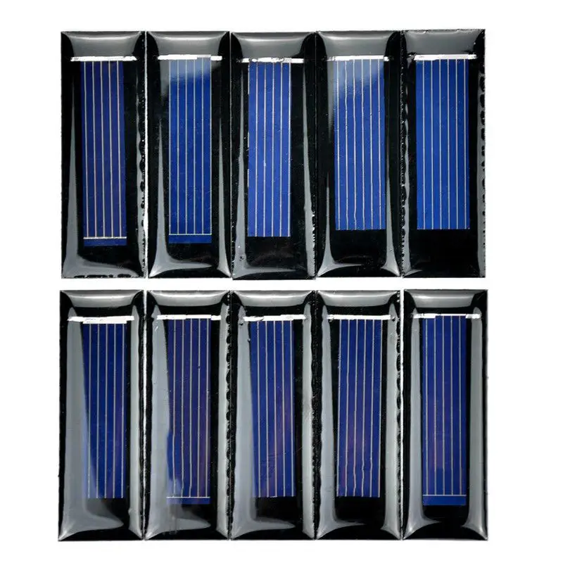 

10Pcs Mini Solar Panel New 0.5V 100mA Solar Cells Photovoltaic panels Module Sun Power battery charger DIY 53*18*2.5mm