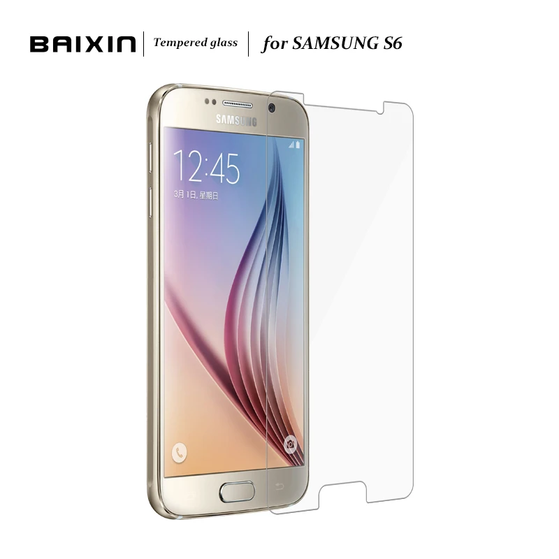 

Baixin Tempered Glass For Galaxy S6 9H Premium Real Screen Protector Film for Samsung S VI G9200 G9208 G9209 with Retail Package