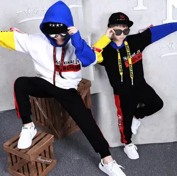 

Children's Clothing Set Boys Sport Suit Hip Hop Clothes Kids Casual Tracksuit Hoodie + Pants Two Piece Suits