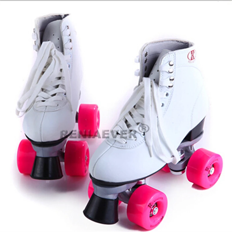 الفتيات الأزياء مزدوجة الأسطوانة Reniaever تزلج اثنين خط الأسطوانة تزلج Patins لسيدة ، تنفس حفرة