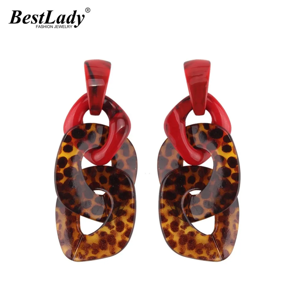 

Best lady Multicolored Resin Drop Dangle Earring For Women Vintage Statement Earrings Bohemian Christmas Gifts Jewelry Hot Sale