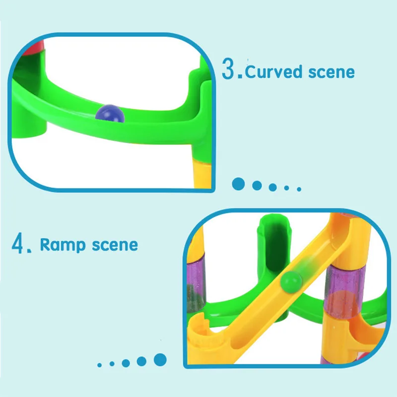 58 шт. DIY Строительство мраморный трек Запуск шары лабиринты трек строительные блоки тип трубопровода блоки строительные игры Детские игрушки