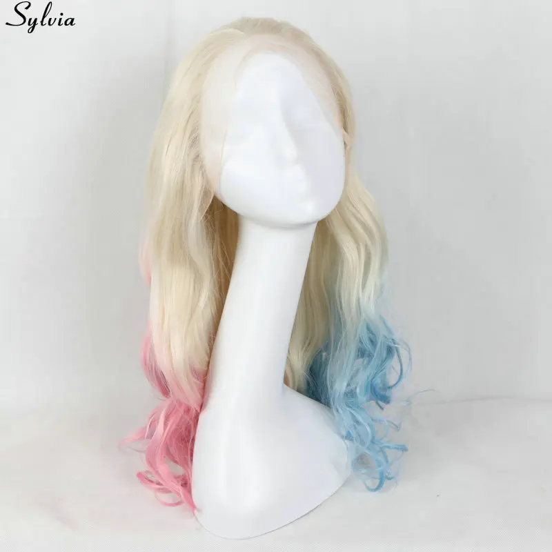 three color party  synthetic lace front wig  (7)