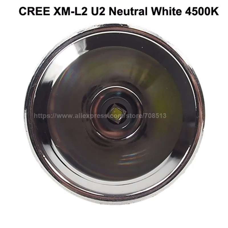 Cree XM-L2 U3 белый 6500 K/нейтральный белый 4500K 1000 люмен 8,4 V светодиодный Drop-in для TrustFire T1/TR-500 фонарик(диаметр. 53 мм