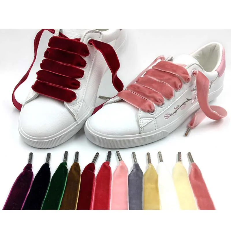 SENTCHARM New Arrival Velvet Solid Shoelaces For Casual Shoes Boots