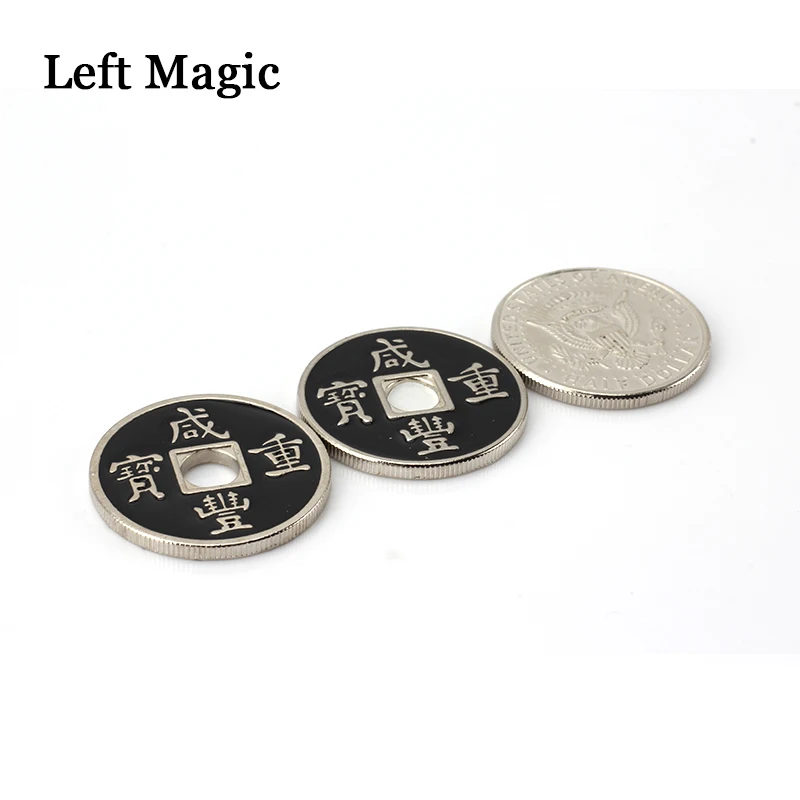

Chinatown Half Magic Tricks Coin Props Dollar Fuuny Money Magic Props Magician Close-Up Stage Street Professional Comedy