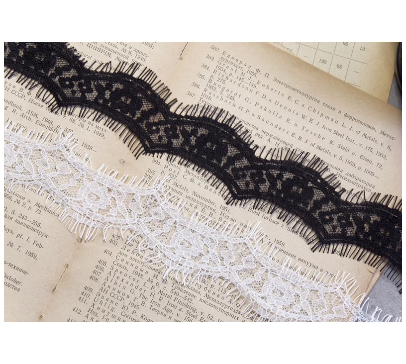 18 M Pack Black White Wavy Side Eyelash Lace Accessories Diy Clothes Neckline Decorative Materials 4 Cm Wide Ss5 Lace Aliexpress