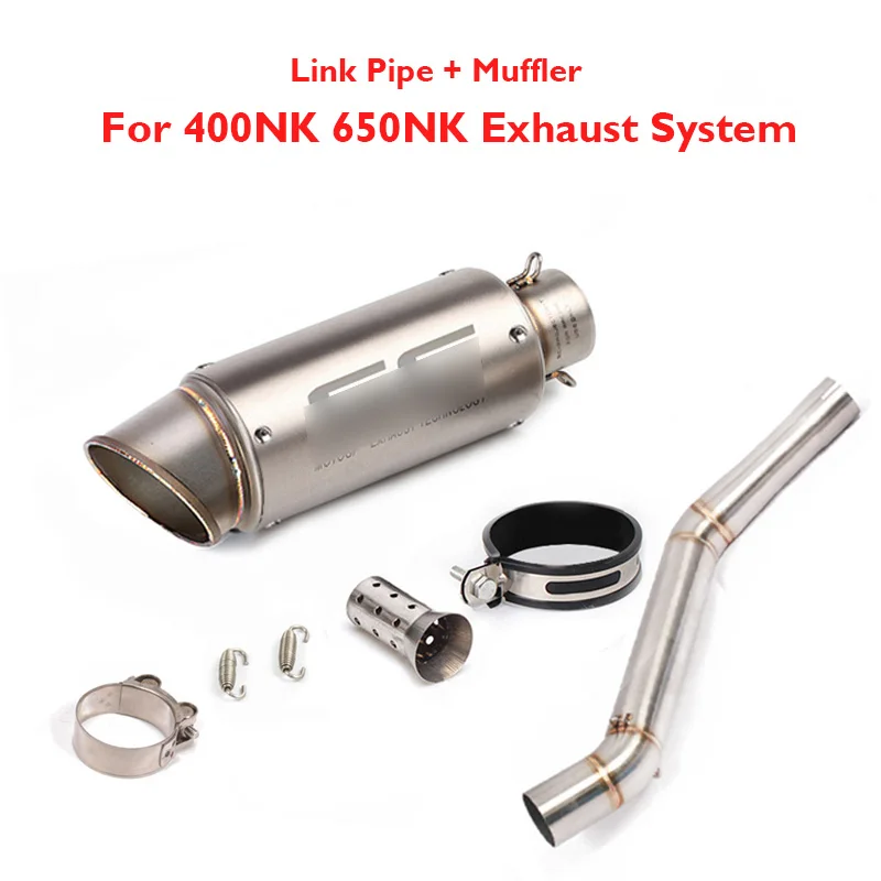 Выхлопная система мотоцикла NK400 NK650 выхлопной наконечник соединение глушителя Соединительная труба весь набор труб для 400NK 650NK