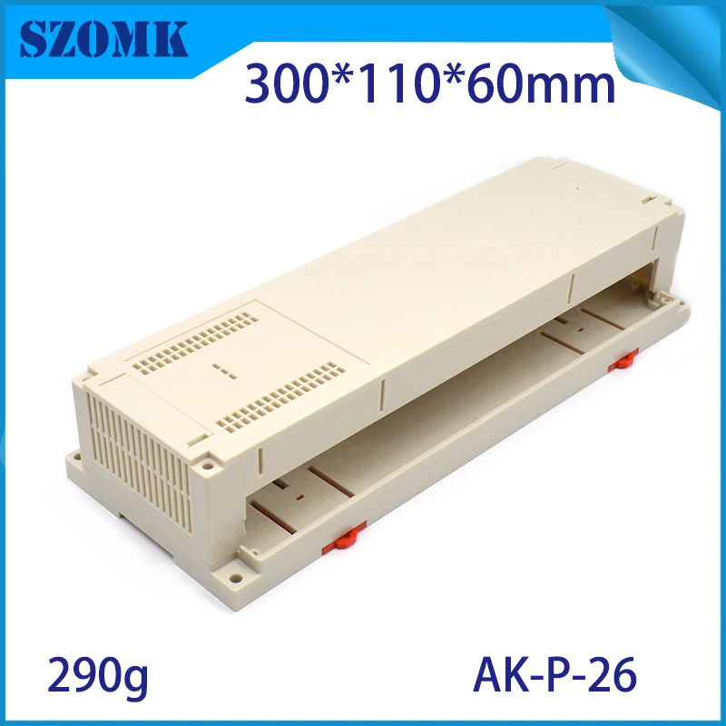 

din rail mount plastic electronics enclosures for diy pcb design 300x110x60mm din rail clip plastic case for wall mount szomk