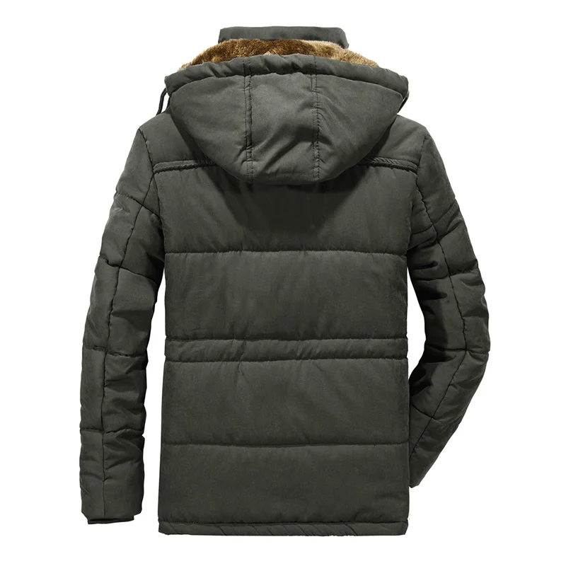 Large size 9XL Jacket Winter Jacket Thick Warm Parka Fleece Fur Hooded Military Jacket Coat Pockets Windbreaker Jacket