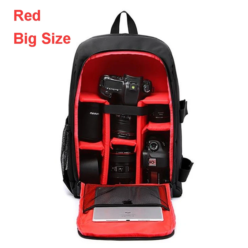 Waterproof DSLR Backpack Video Digital DSLR Camera Bag Multi-functional Outdoor Camera Photo Bag Case for Nikon Canon DSLR Lens cute camera bags Bags & Cases