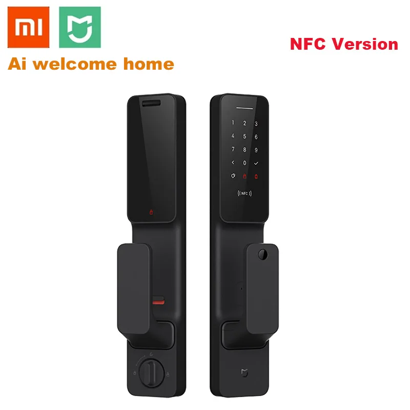  Xiaomi Mijia Push-Pull Smart Door Lock Fingerprint Passpord NFC Bluetooth Unlock APP Control Intell