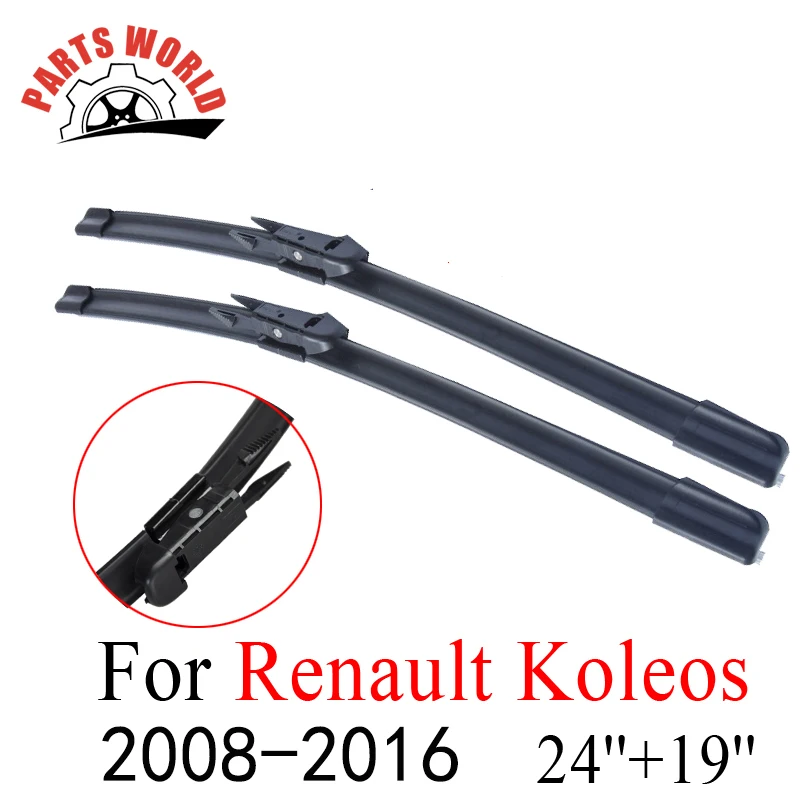 Front Wiper Blades For Renault Koleos 2008 2016 Pair Windscreen Fit