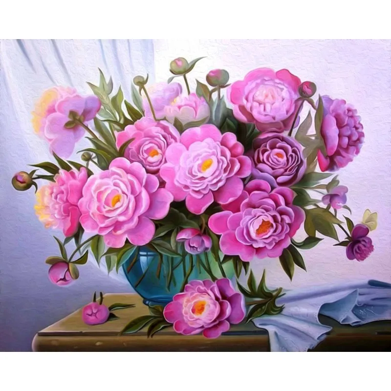 

Bouquet 8 Hand Made Paint High Quality Canvas Beautiful Painting By Numbers Surprise Gift Great Accomplishment