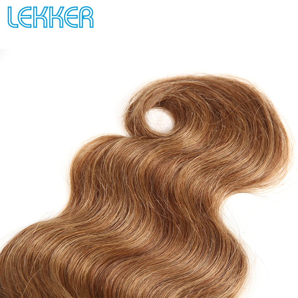 Lekker пре-Цвет ed индийские пучки волос человеческие волнистые волосы, для придания объема пучки коричневый блонд пианино Цвет P1B/30 P4/30 P4/27 P6/27 по доступной цене