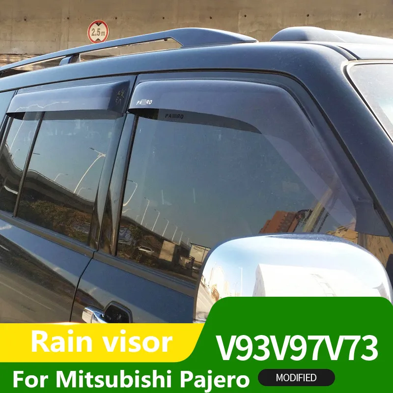 

For Mitsubishi Pajero V73 V93 window rain eyebrow flashing board modified off-road accessories 4PCS