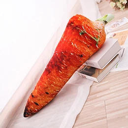 Барбекю подушка в виде еды барбекю запеченные овощи фото/кукуруза/морковь/мясо закуски плюшевые подушки фаршированные Пледы Подушки 16 видов - Цвет: Carrot L size