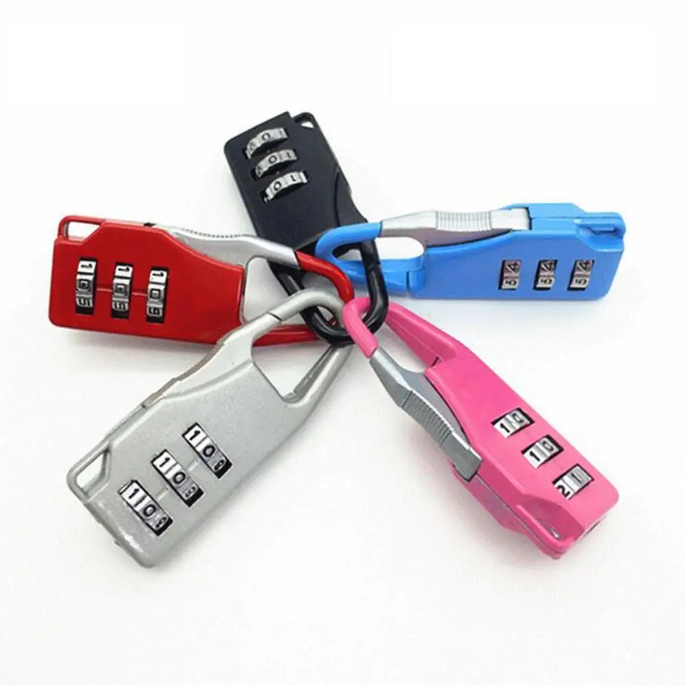 

1pcs 3 Dial Digit Number Code Password Combination Padlock Security Travel Safe Lock Random Color